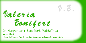valeria bonifert business card